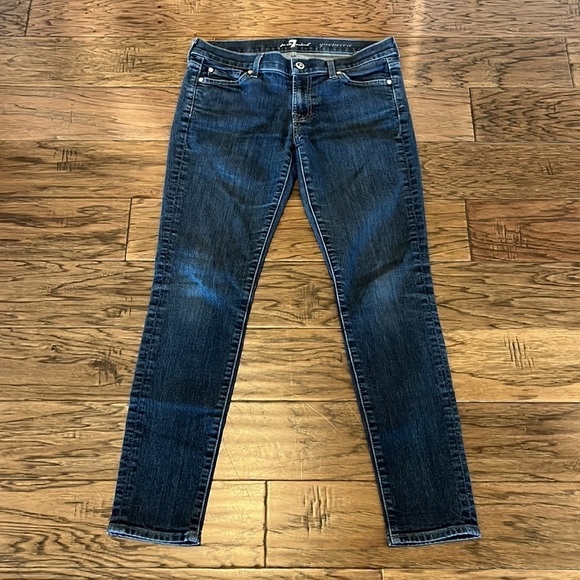 7 For All Mankind Gwenevere Mid Rise Skinny Size 26 - Picture 1 of 16
